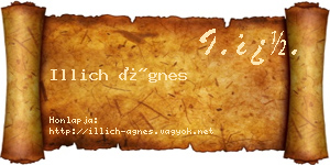Illich Ágnes névjegykártya